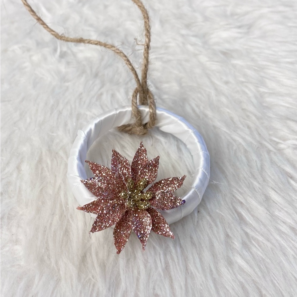 Blush Poinsettia Spark Ornament